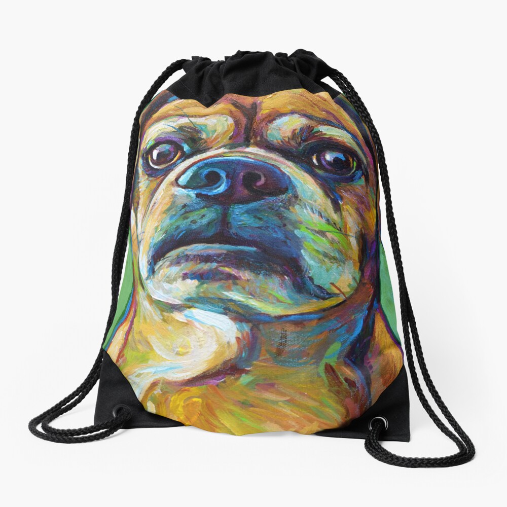 Cute Puggle--Part Pug Part Beagle Drawstring Bag
