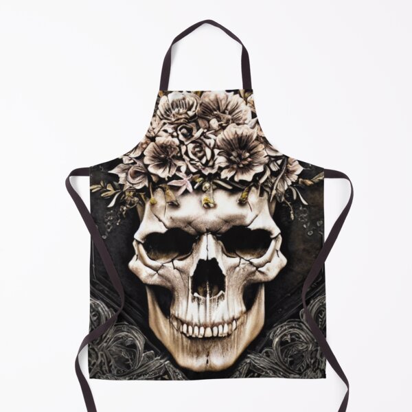 Item preview, Victorian Ghotic Floral Skull, skull with floral, red roses designed and sold by ValleyDream.