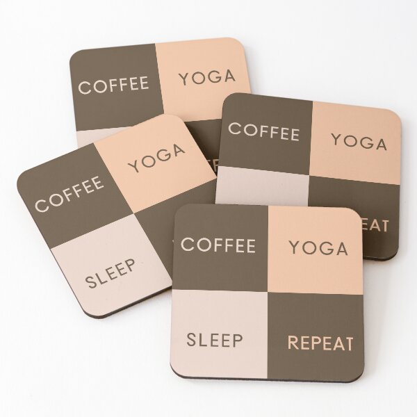 Item preview, Coffee Yoga Sleep Repeat designed and sold by humnoo.
