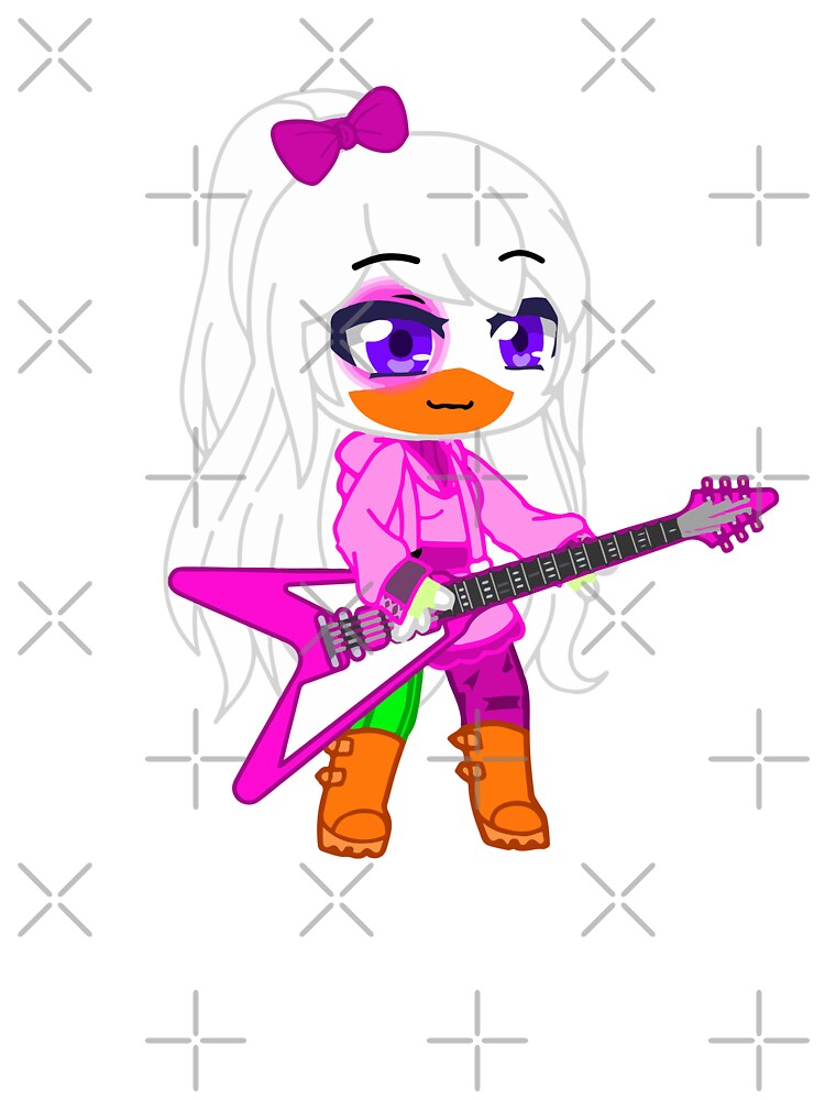 Coloring page Gacha life Anime Boy Guitar