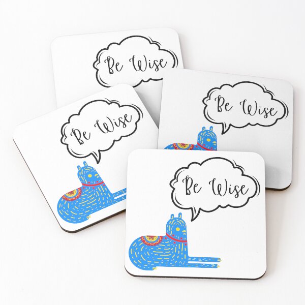 Item preview, Be Wise, Listen to the Blue Llama of Joyous Wisdom designed and sold by SnarkyTeesMugs.