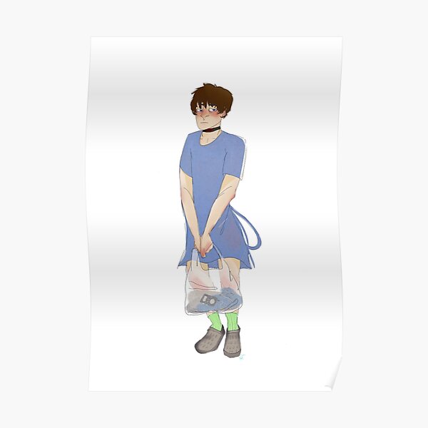 Shinji Ikari wartet auf eine Heimfahrt vom Menty Hospie Poster
