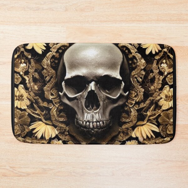 Item preview, Victorian Ghotic Floral Skull, skull with floral, red roses designed and sold by ValleyDream.