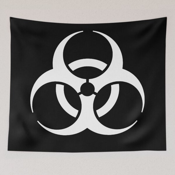 Item preview, Black and White Bio Hazard Warning designed and sold by ricemann.