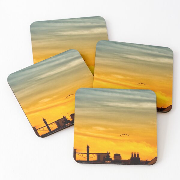 Item preview, sunset over rooftops designed and sold by Francespoppy.