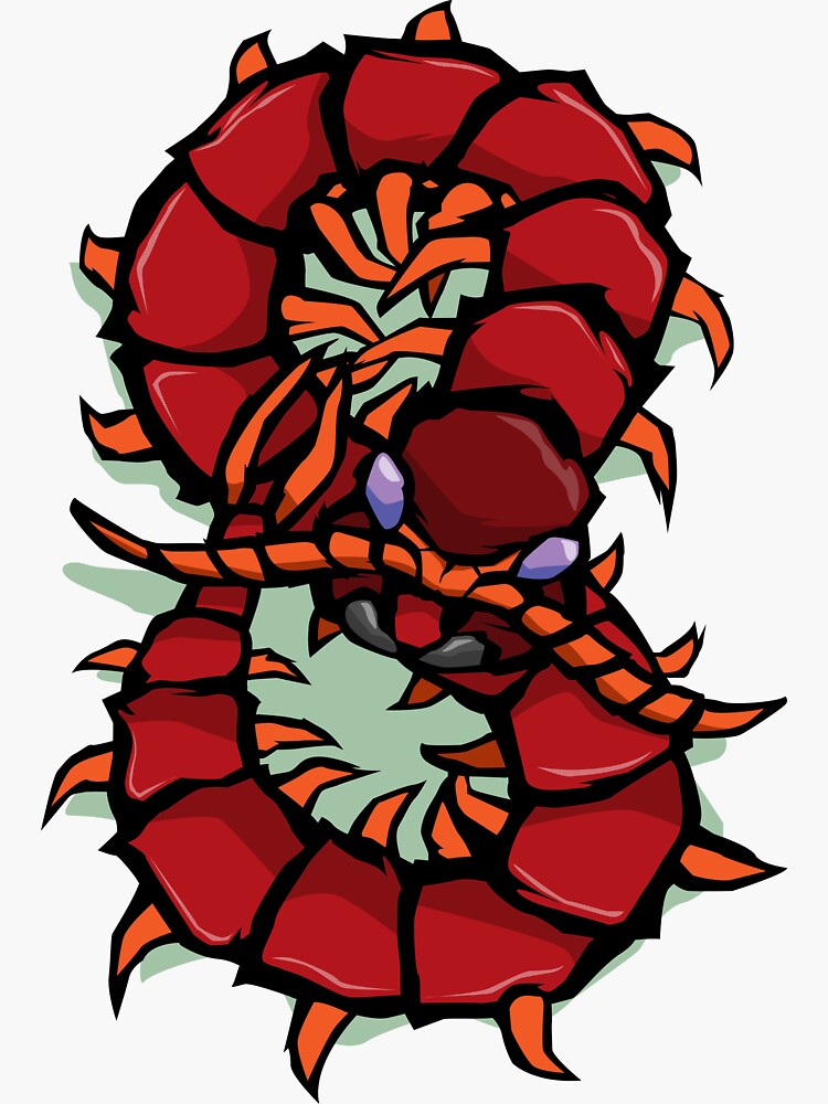 Thumbnail 3 of 3, Sticker, Centipede Style designed and sold by itsmidnight.