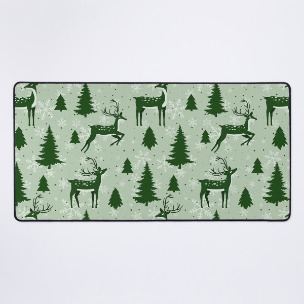 Item preview, Green Christmas tree reindeer pattern designed and sold by reka88.