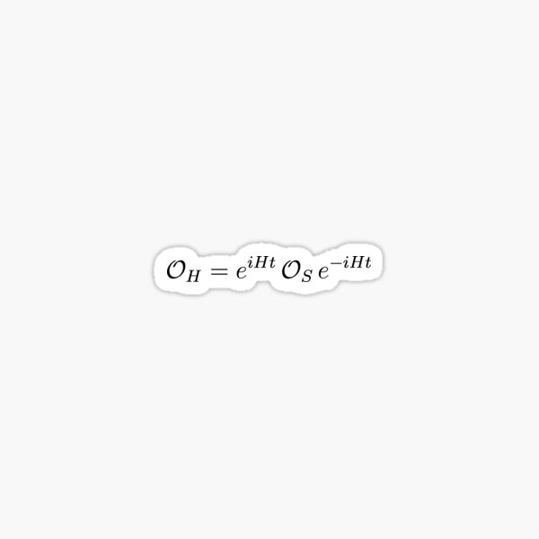 Heisenberg and Schrodinger picture, quantum mechanics and physics Sticker