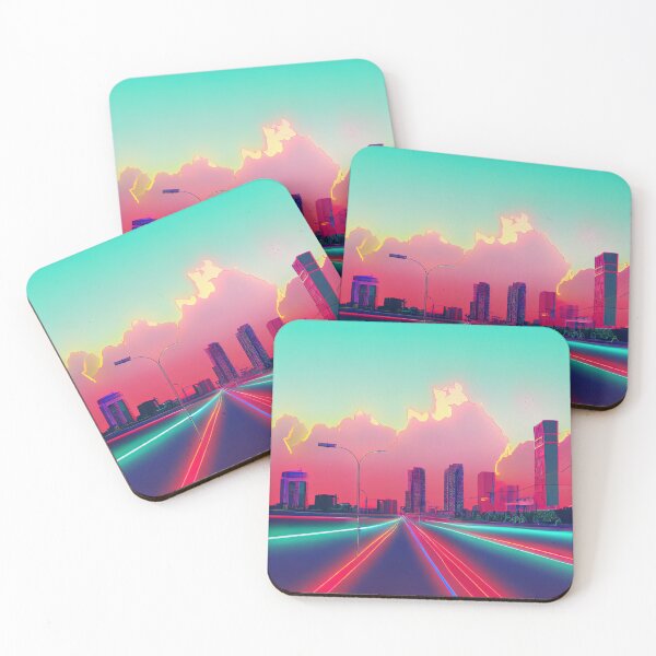 Item preview, Long Beach Neon Vaporwave  designed and sold by ComicsFactory.