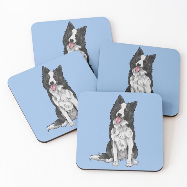 Item preview, Cute Black and White Border Collie Dog designed and sold by shirinsart.