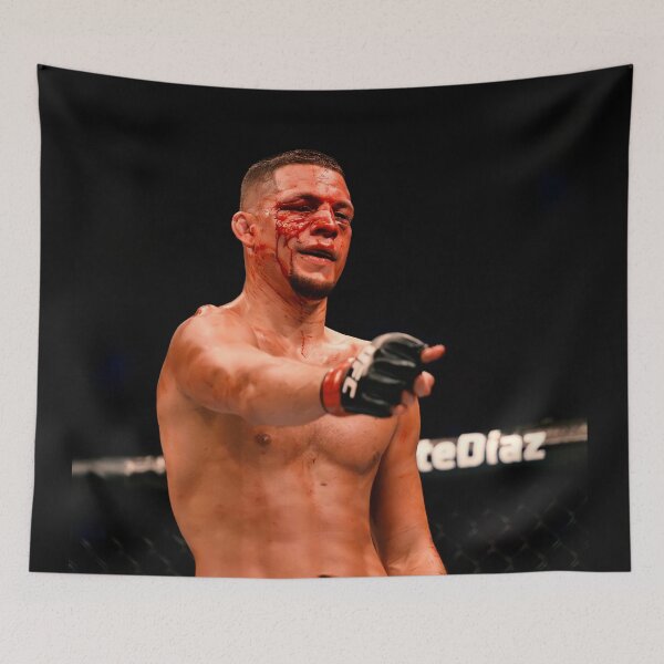 Item preview, Nate Diaz UFC pointing Nate Diaz Bloody Nate Diaz designed and sold by ufcnatediaz.