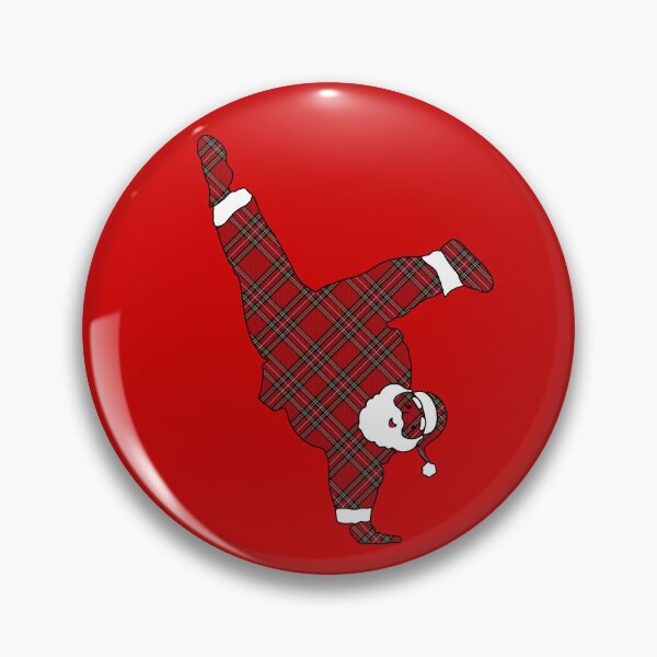 Item preview, Christmas Tartan Breakdancing Santa designed and sold by KoolDsignsDANCE.