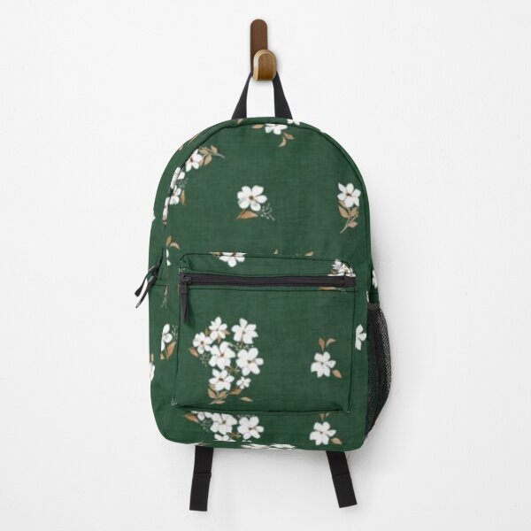 Item preview, fondo verde con flores blancas designed and sold by thewizardmak.