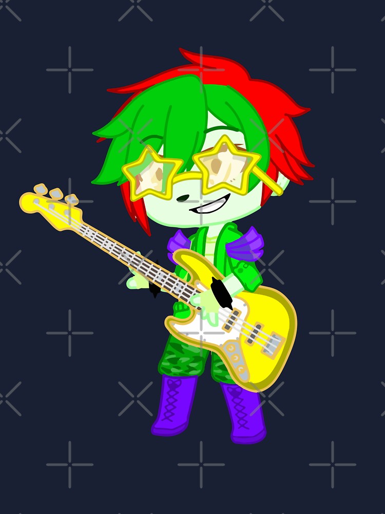 Coloring page Gacha life Anime Boy Guitar