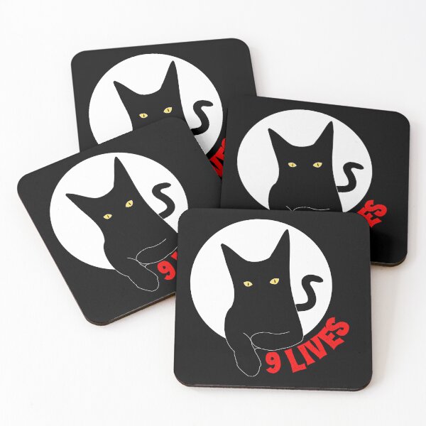 Item preview, 9 lives - Cute Black Cat - Nine Lives designed and sold by Lindaco.