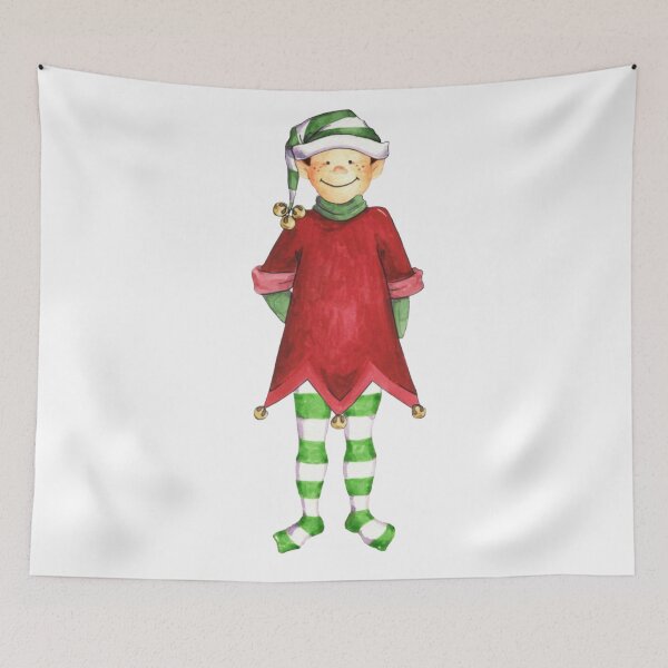 Item preview, Christmas Elf Cartoon designed and sold by Ink Bloom Studio ⭐⭐⭐⭐⭐.