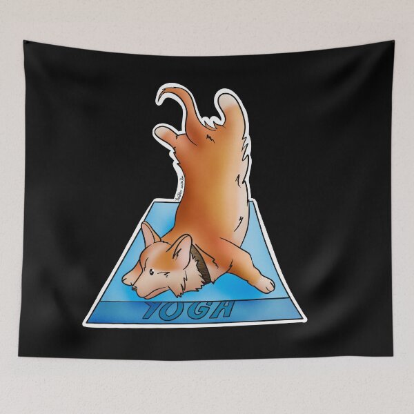 Item preview, Corgi Yoga Pose designed and sold by Heather van der Dys.
