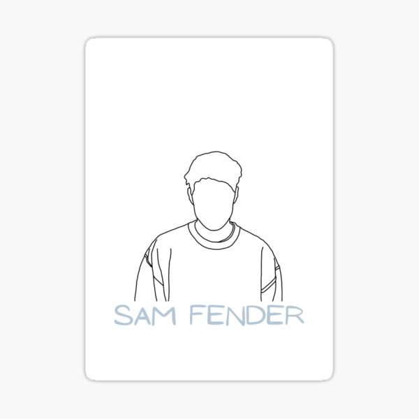"Sam Fender Outline Design In Blue" Sticker for Sale by tommyshelbyy