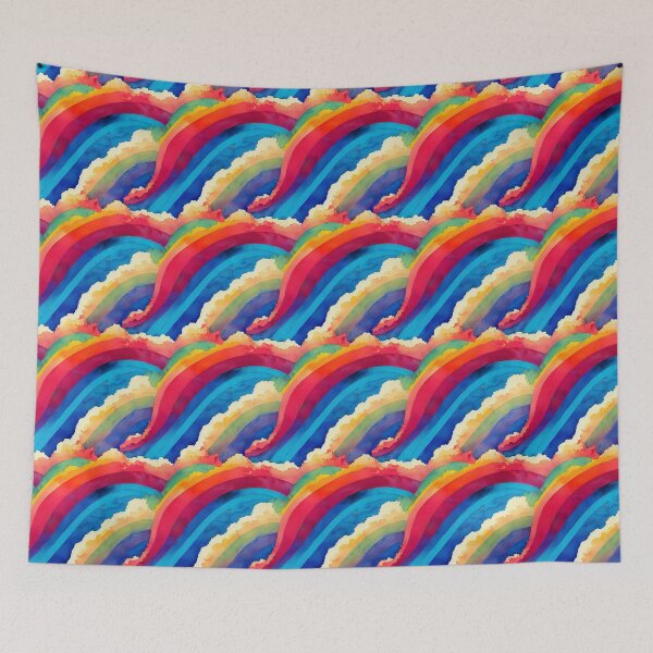 Item preview, Watercolor Rainbow Clouds Pattern designed and sold by DesArtStudio.
