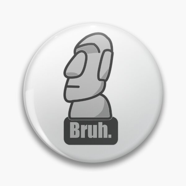 Bruh moai word with art | Sticker