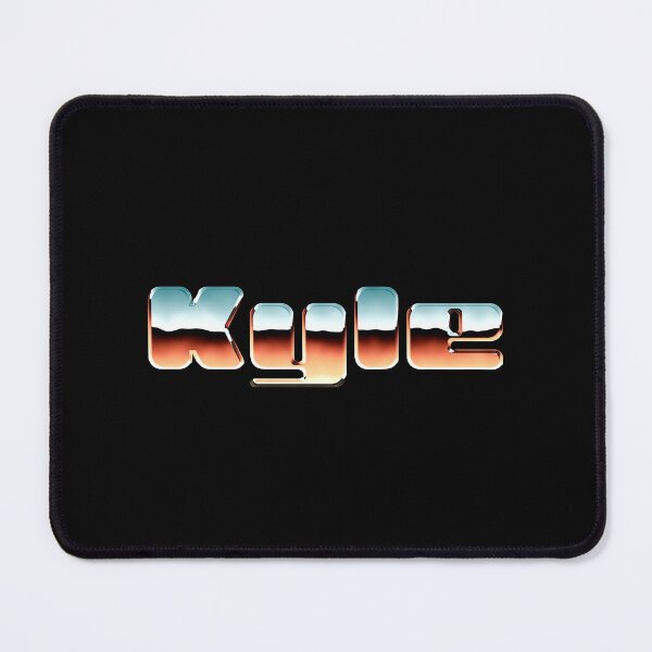 Item preview, Kyle name - Cool 80s retro chrome design designed and sold by NameTheory.