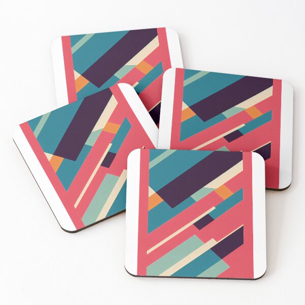 Item preview, Bauhaus Graphic Black and Pastel Colors Illusion Pattern designed and sold by KOTOdesign.