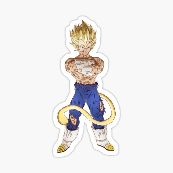 Vegeta SS Dragonball Super Weatherproof Anime Sticker 6 Car Decal