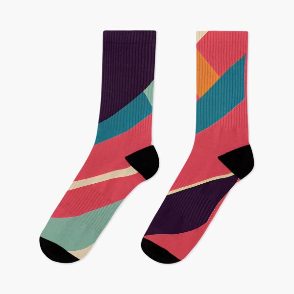 Item preview, Bauhaus Graphic Black and Pastel Colors Illusion Pattern designed and sold by KOTOdesign.