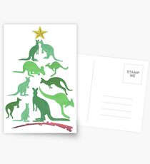 Kangaroo Christmas Postcards