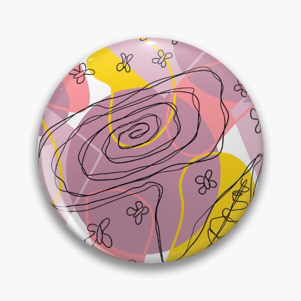 Item preview, Abstract Pastels with Flower and Butterfly Line work designed and sold by artttbysar.