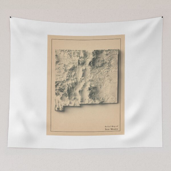 Item preview, New Mexico, USA Shaded Relief Map 3D digitally-rendered designed and sold by ThinkAboutMaps.