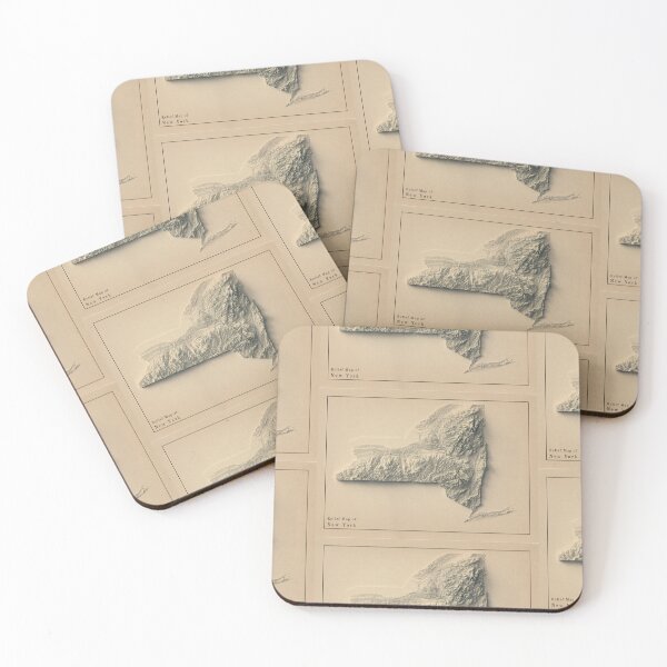 Item preview, New York, USA Relief Map 3D digitally-rendered designed and sold by ThinkAboutMaps.