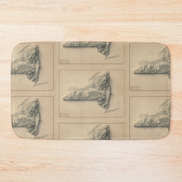 Item preview, New York, USA Relief Map 3D digitally-rendered designed and sold by ThinkAboutMaps.