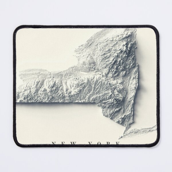 Item preview, New York, USA Relief Map 3D digitally-rendered designed and sold by ThinkAboutMaps.