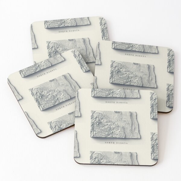 Item preview, North Dakota, USA Relief Map 3D digitally-rendered designed and sold by ThinkAboutMaps.