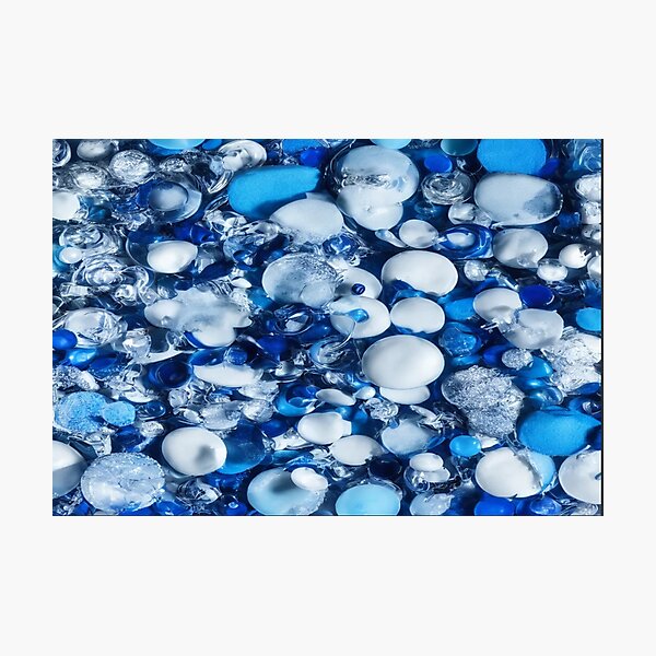 Beautiful Blue Aquarium Rocks Photographic Print
