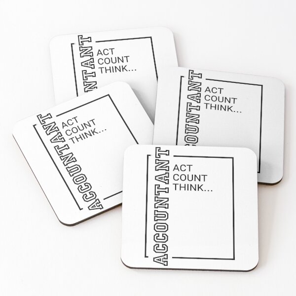 Item preview, Accountant, Act Count Think - Profession Minimalist Design designed and sold by tsquarefabrics.