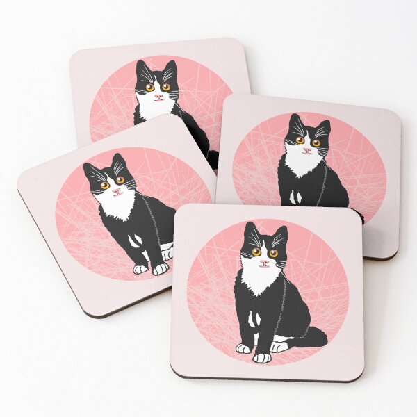 Item preview, Black cat with white paws cute pet animal design designed and sold by Jacodraws.