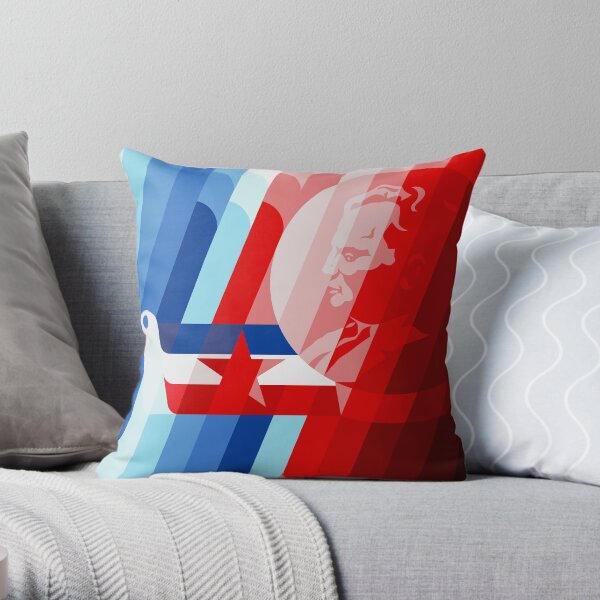 40 years of Yugoslavia - Yugoslavian propaganda poster Throw Pillow