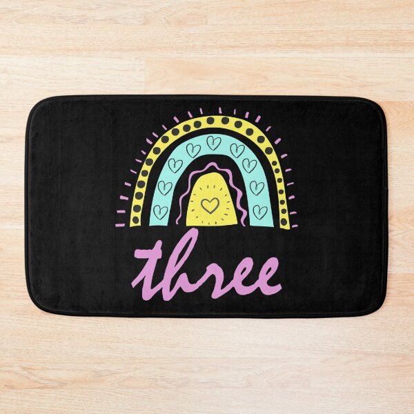 Item preview, Three Year old Third Birthday Cute Fun Doodle Boho Rainbow designed and sold by LadySaltwater.