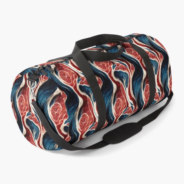 Item preview, Blue, red and white marble pattern, Intricate marbling pattern designed and sold by TreasuryOE.
