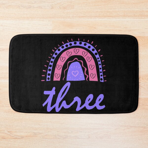 Item preview, Three Year old Third Birthday Cute Fun Doodle Boho Rainbow designed and sold by LadySaltwater.