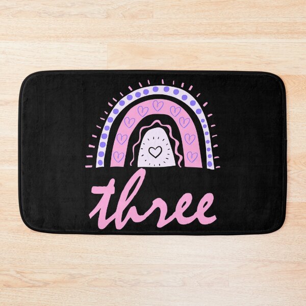 Item preview, Three Year old Third Birthday Cute Fun Doodle Boho Rainbow designed and sold by LadySaltwater.