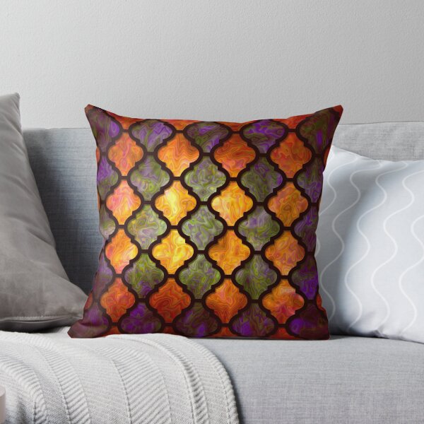Moroccan pattern arabic design Throw Pillow