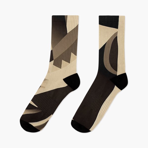 Item preview, Bauhaus Graphic Black and Beige Illusion Pattern designed and sold by KOTOdesign.