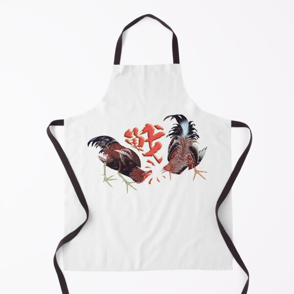 Item preview, Fighting roosters and the word "fight" between them in Japanese designed and sold by portokalis.