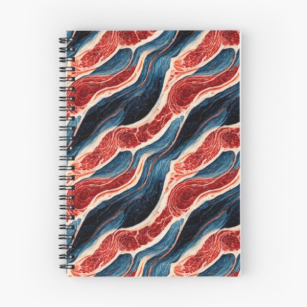 Item preview, Blue, red and white marble pattern, Intricate marbling pattern designed and sold by TreasuryOE.