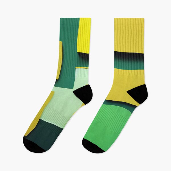 Item preview, Graphic Green and Yellow Squares Illusion Pattern designed and sold by KOTOdesign.