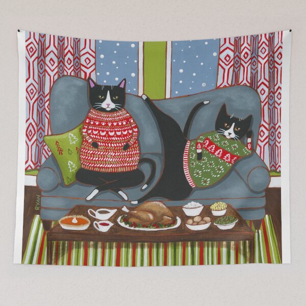 Item preview, Holiday Couch Potatoes designed and sold by KilkennyCat Art.