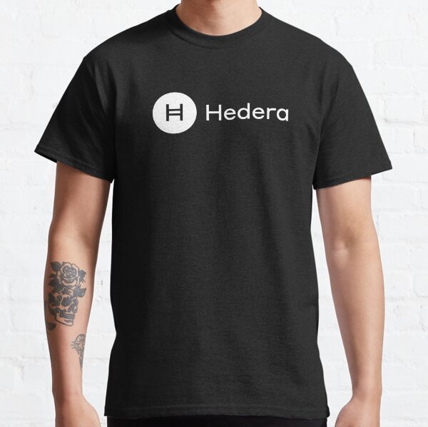 Item preview, Hedera HBAR Crypto Altcoin - Clean Horizontal White Logo with Text Logo designed and sold by CryptoMoods.